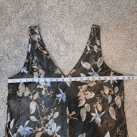 Vince Bellflower V-Neck Slip Midi Dress Size L - Picture 4 of 9